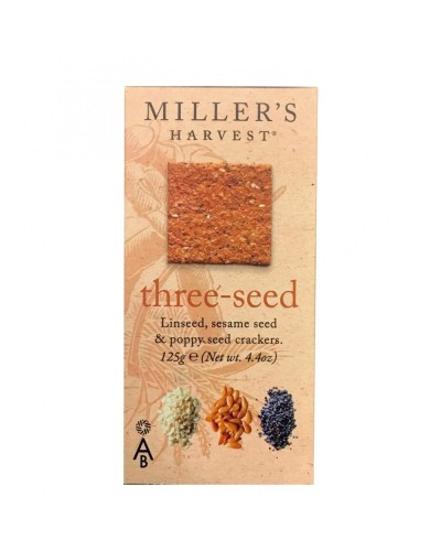 Crackers con semillas de Linaza, Sésamo y Amapola - Miller's Haverst 