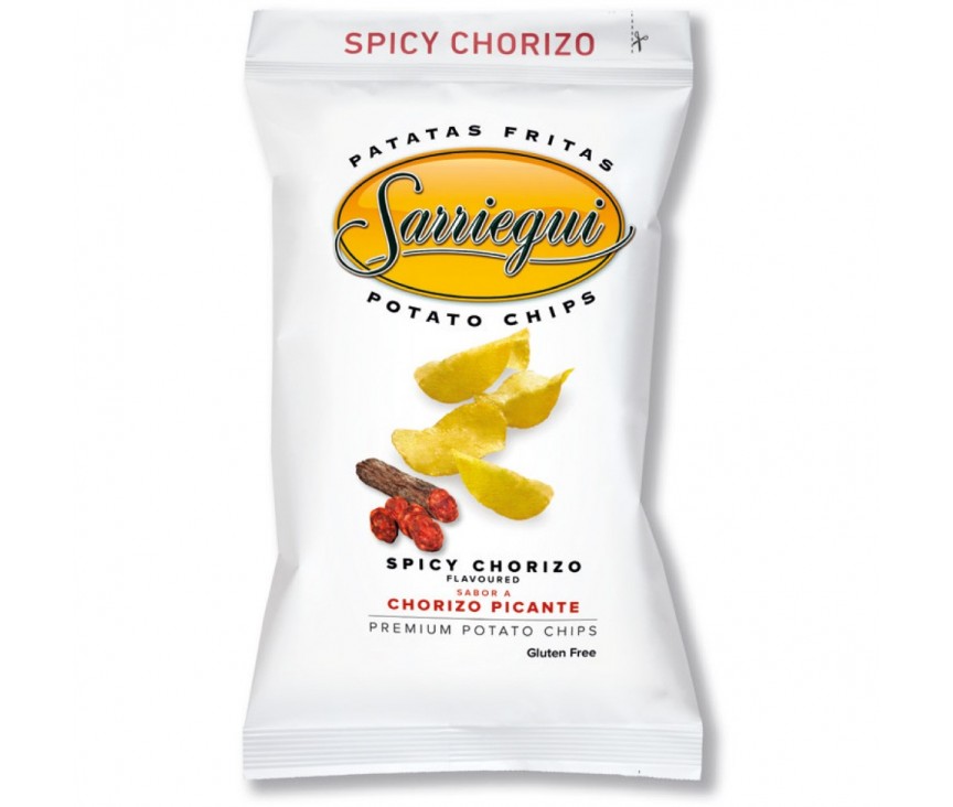 Patatas Fritas Gourmet Sarriegui Chorizo Picante 40gr. Caja 20 Und.