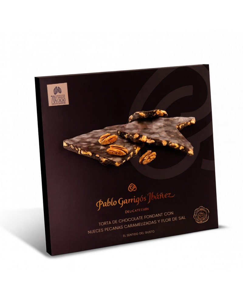 Pablo Garrigos Torta Choco Fondant Nueces Pecanas y Flor de Sal 200gr