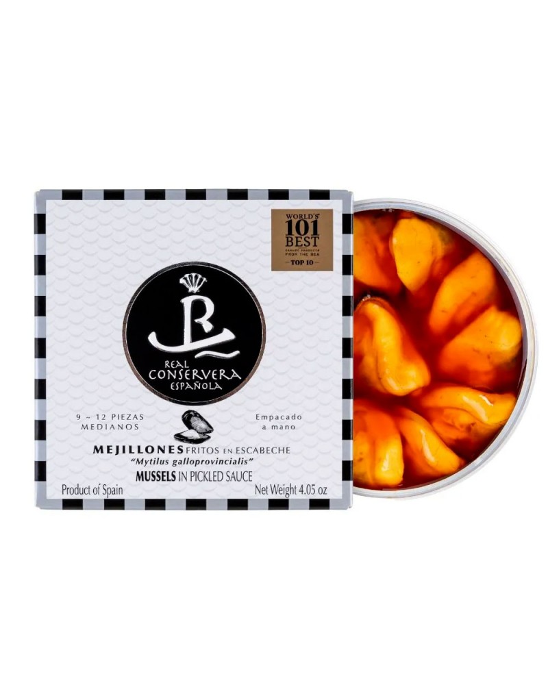 Mejillones Fritos En Escabeche 9/12 Real Conservera Española 120gr.