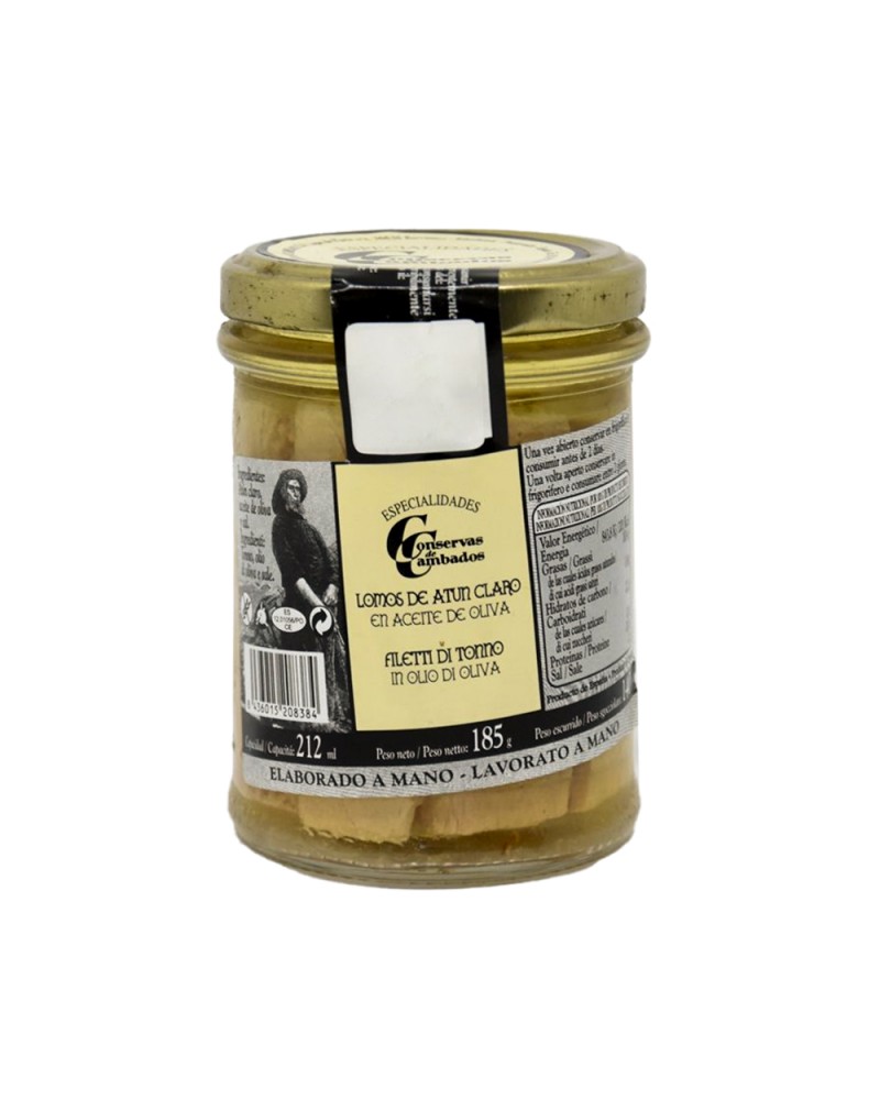 Lomos de atún claro en aceite de oliva Conservas de Cambados 212Ml