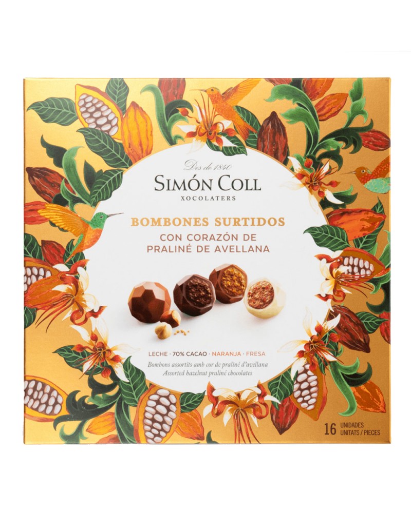 Caja Bombones Simon Coll Surtidos de Praline Avellanas 144g