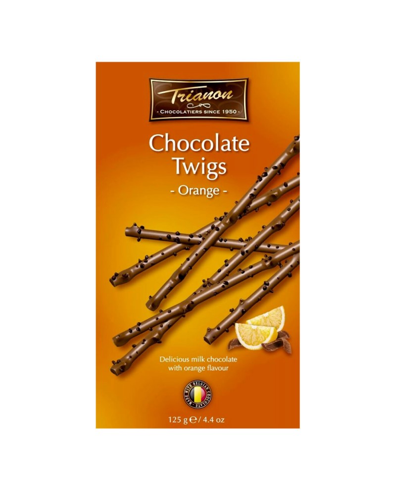 Chocolate Twigs Orange 125g.
