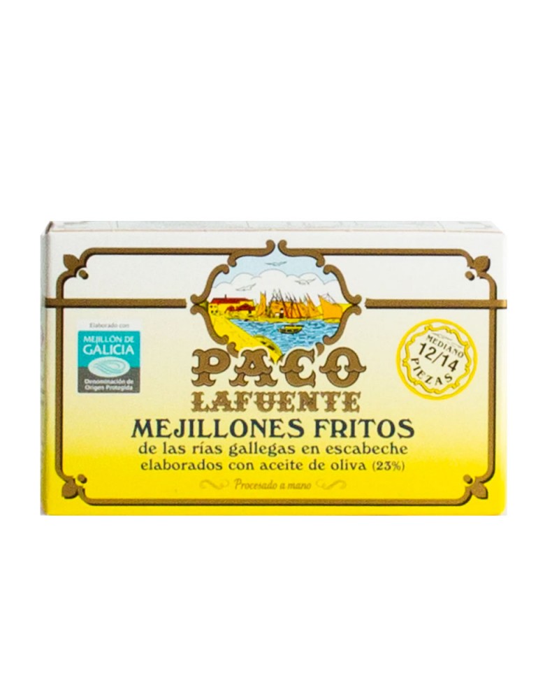 Mejillones Fritos En Escabeche Paco Lafuente 12/14 115gr.