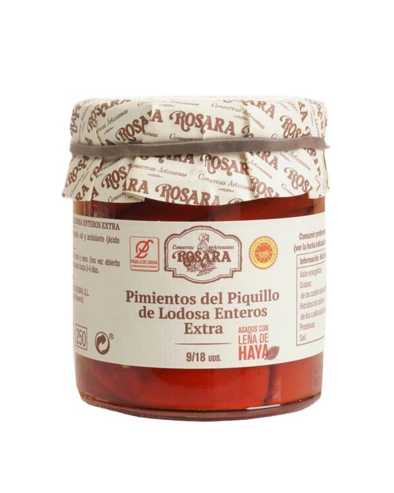 Pimientos del Piquillo Enteros Rosara 9/18 220g