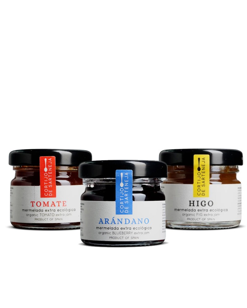 Cortijo de Sarteneja Pack Trio de Mermeladas Ecologicas 3x28gr.