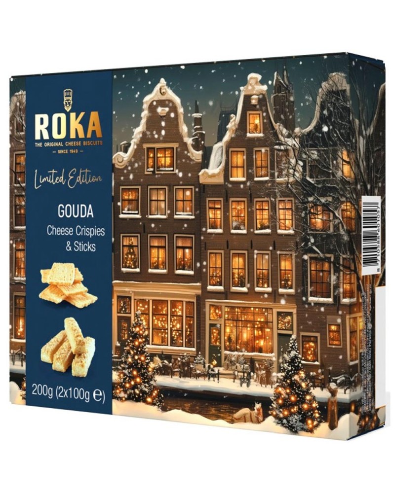 Roka Gouda Cheese Crispies & Sticks Winter Edition 200gr.