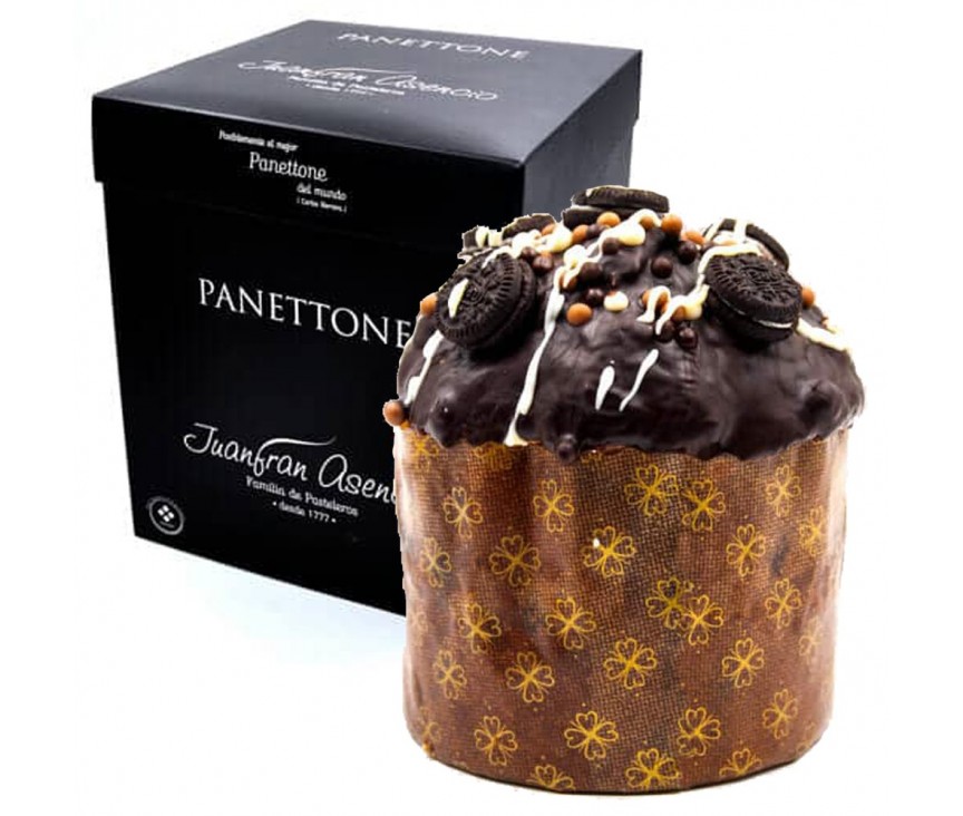 Panettone Cubierto y Relleno De Chocolate Blanco Juanfran Asencio 550gr.