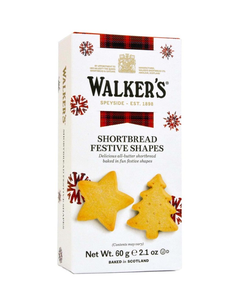 Shortbread Walkers Festive Shapes 60 gr.