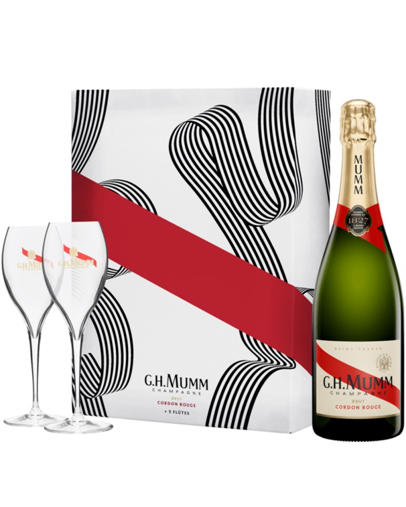 Estuche Mumm Cordon Rouge + 2 Copas