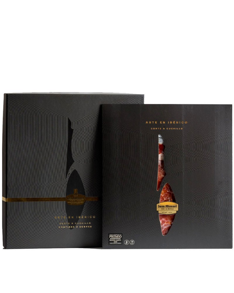 Estuche Negro Juan Manuel Jamon de Bellota 3 blisters Loncheado