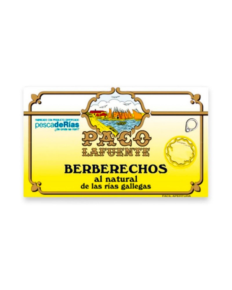 Berberechos al Natural Rías Gallegas 35/45 piezas Paco Lafuente