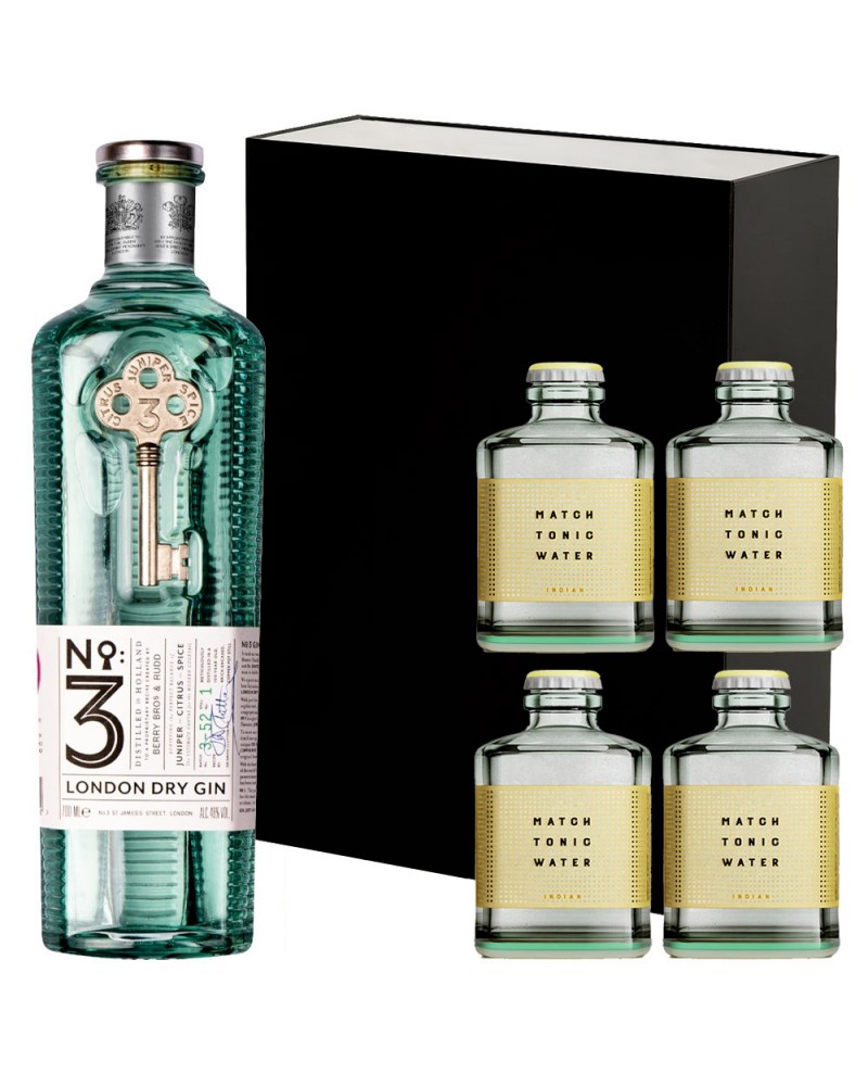 Estuche Gin London nº3 + 4 Tonicas Match Indian