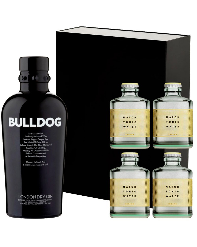 Estuche Gin Bulldog + 4 Tonicas Match Indian