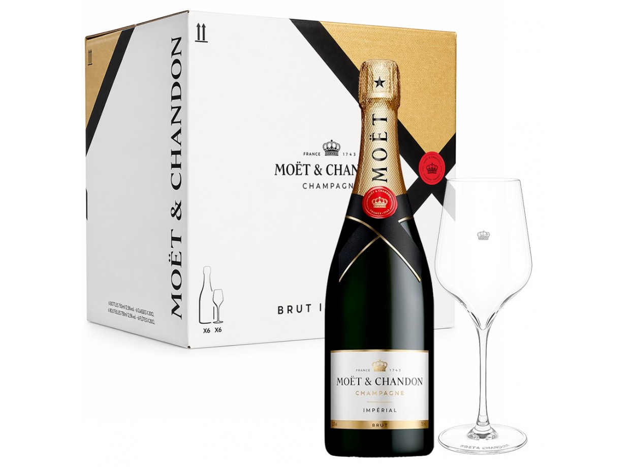 Buy Moet & Chandon Brut Imperial Pack All In One + 6 Copas | Campol