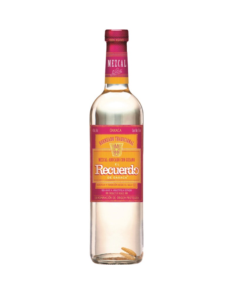 Mezcal El Recuerdo Oaxaca Abocado con Gusano