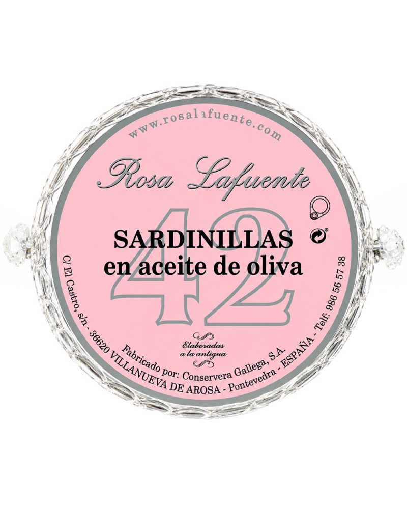 Sardinillas en Aceite de Oliva Rosa Lafuente 42 Unidades 120Gr