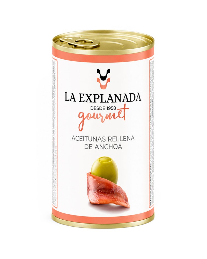 Aceitunas Lata Explanada Rellenas de Anchoa 150gr
