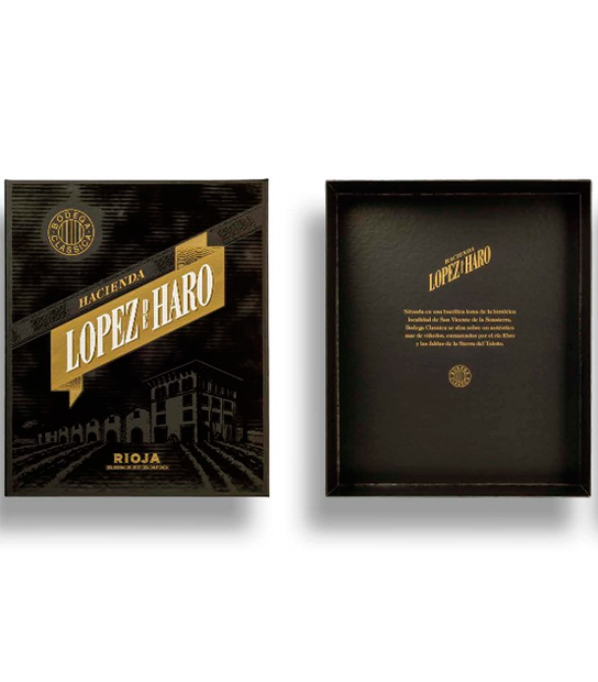 estuche 3 hacienda lopez de haro crianza - vino tinto - la rioja