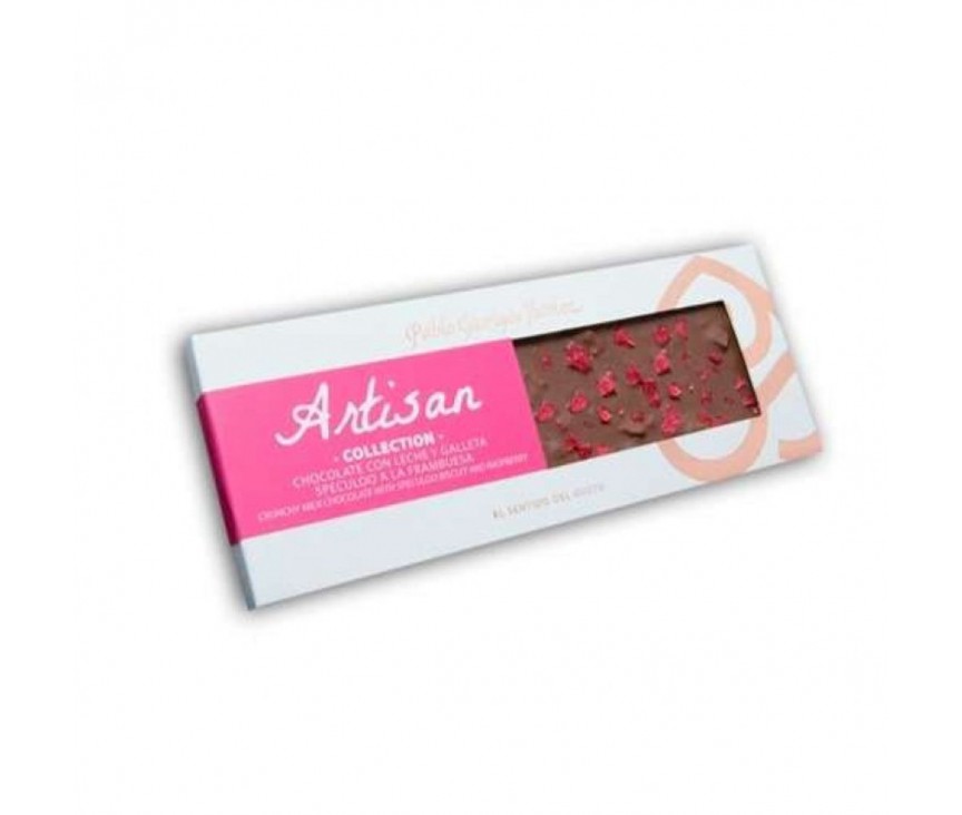 Chocolate Con Leche, Galleta Speculoo Y Frambuesa Artisan Collection 125gr.