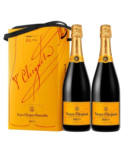 Veuve Clicquot Yellow Label Gift Pack 2 Bot  75cl.