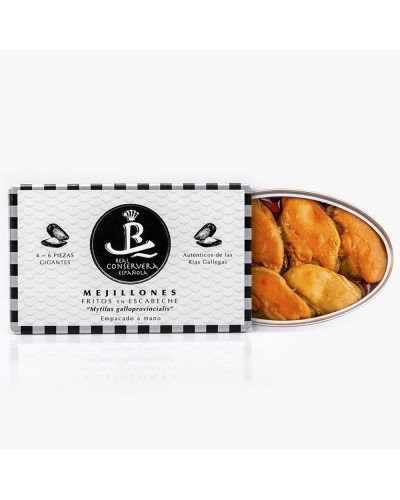 Mejillones Fritos En Escabeche 4/6 Real Conservera Española 115gr.