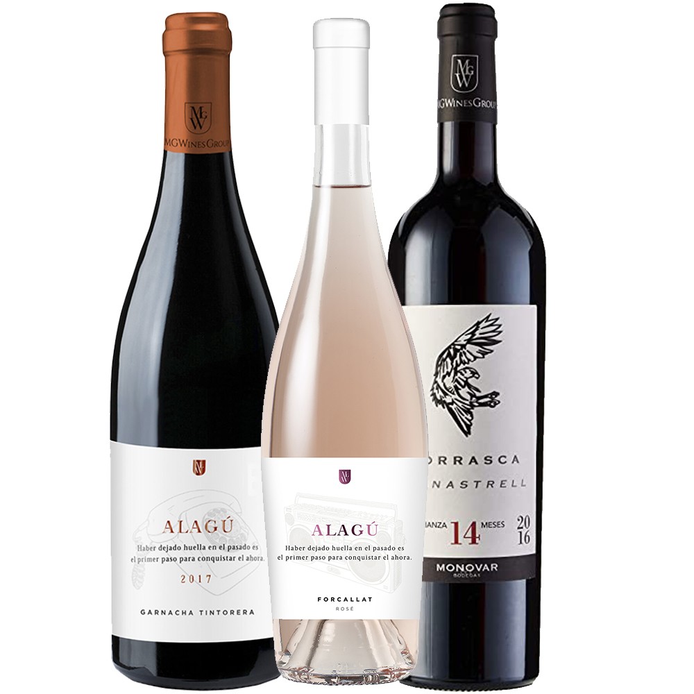 Pack Vinos M.G Wines 1 Bot Borrasca +1 Bot Alagú Rosado + 1 Bot Alagú Garnarcha + Visita bodega 